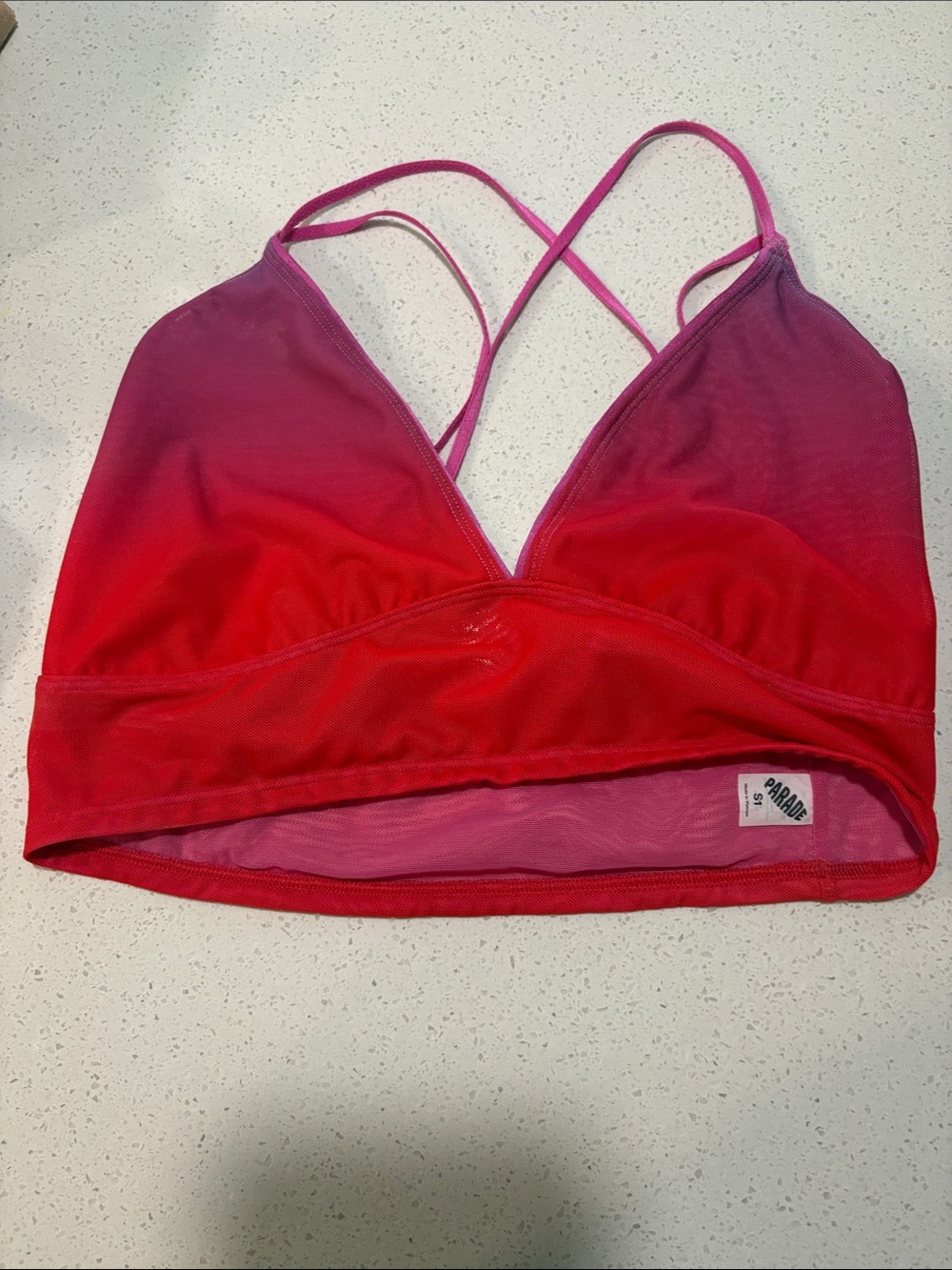 PARADE Ombre Bralette in Pink and Red